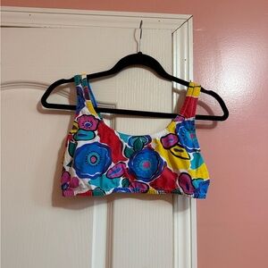 Colorful Floral Crop Top